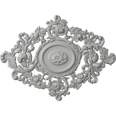 Ekena Millwork Katheryn Ceiling Medallion, Hand-Painted Frost, 22 1/2"W x 30 3/8"H x 1 1/2"P CM30KTFRF